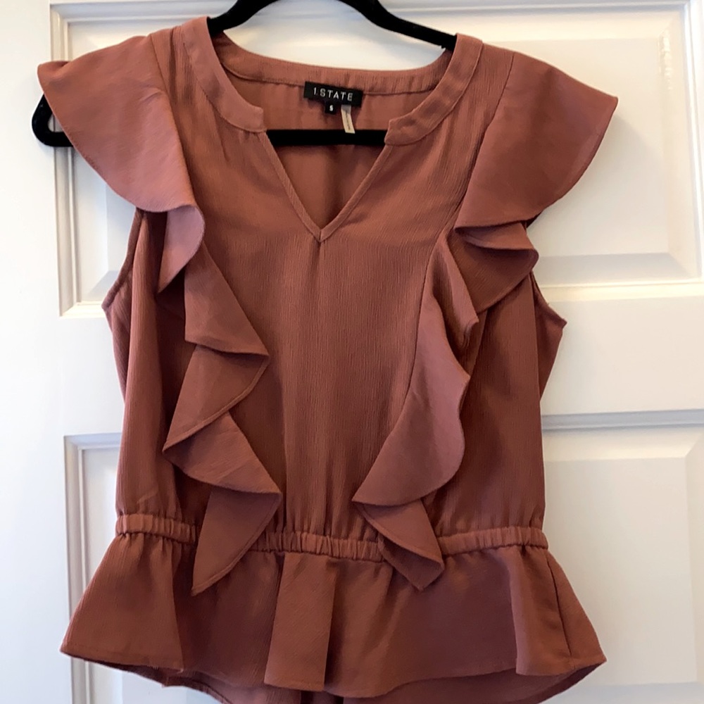 Rose polyester blouse